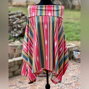 Lucky & Blessed Colorful Striped Off-Shoulder Tunic